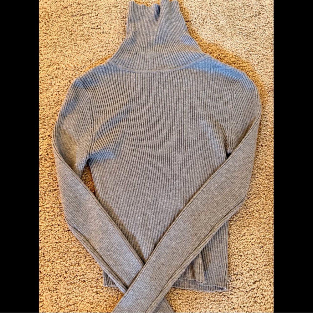 Fashion Nova Gray Ribbed Sweater
